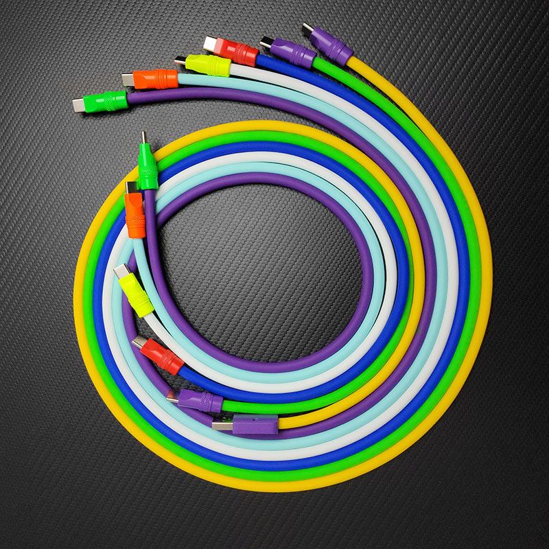 "ColorBlock Chubby" 240W Painted Fast Charging Cable - Image 4