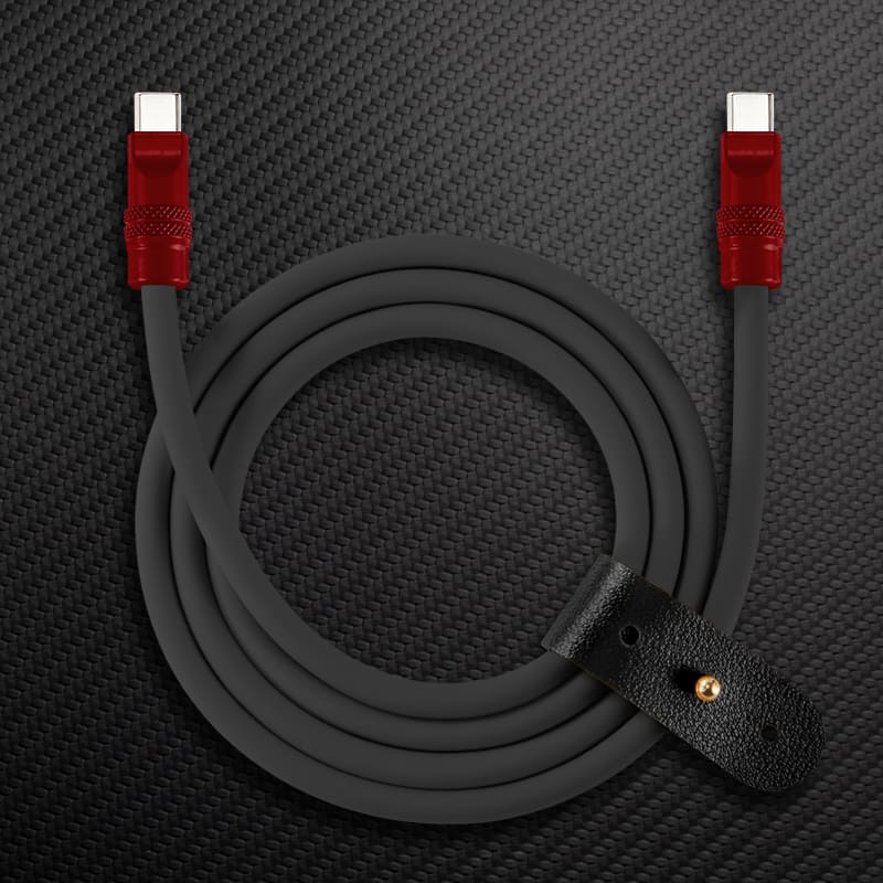 "Black Chubby" 240W Charging Cable With Color Connectors - Image 54