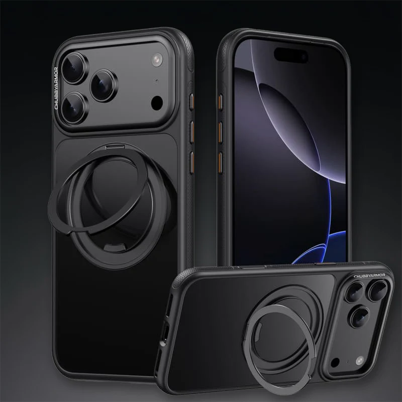 ChubbyArmor GripStand – Magnetic Shockproof Case with Built-in Rotating Stand For iPhone - Image 6
