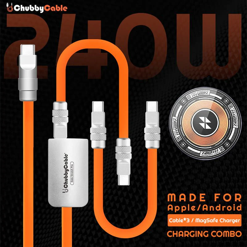 4-in-1 Magnetic Charger & 3 Cables Go Charging Combo