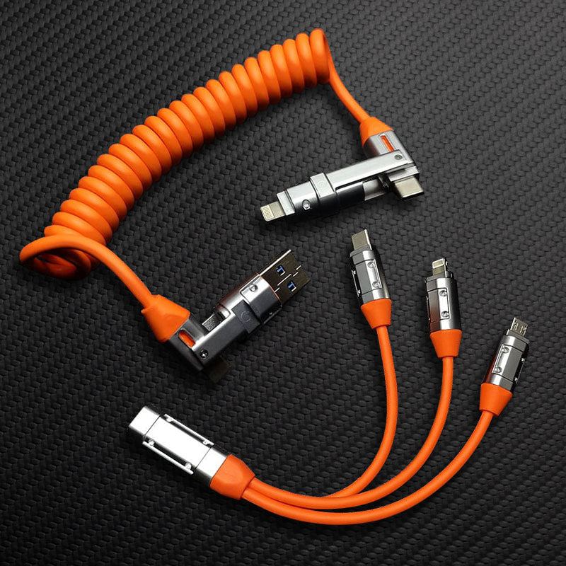 "Full-equipped Chubby" 6-in-1 240W Fast Charging Spring Cable - Image 15