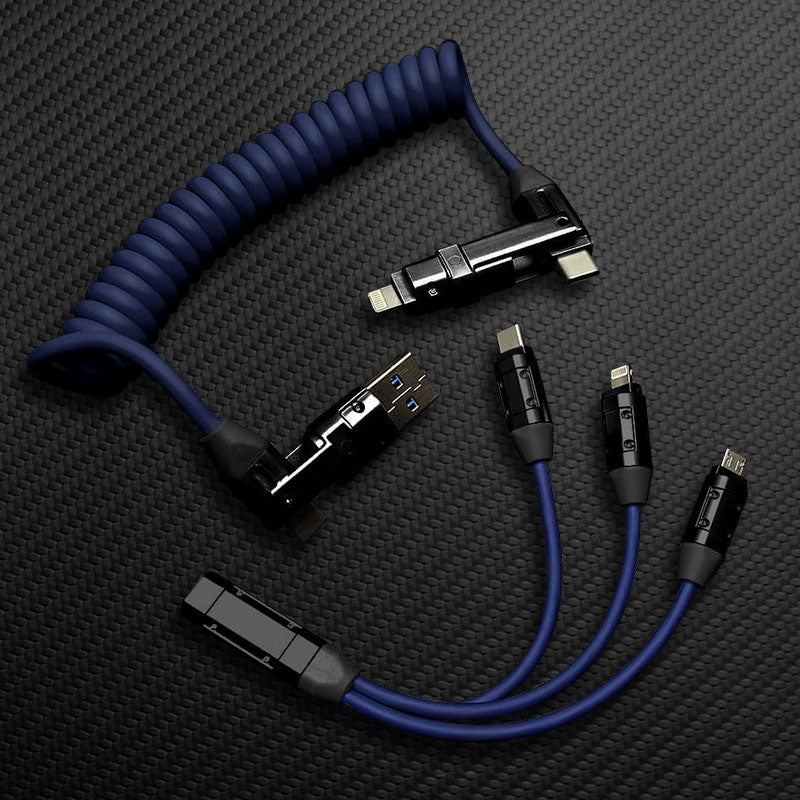 "Full-equipped Chubby" 6-in-1 240W Fast Charging Spring Cable - Image 17