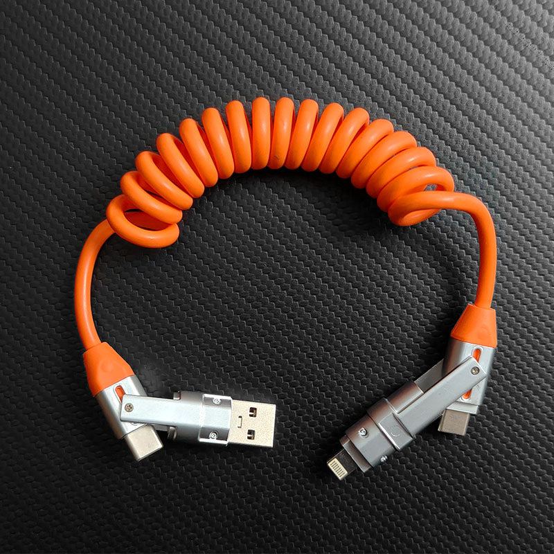 "Full-equipped Chubby" 6-in-1 240W Fast Charging Spring Cable - Image 4