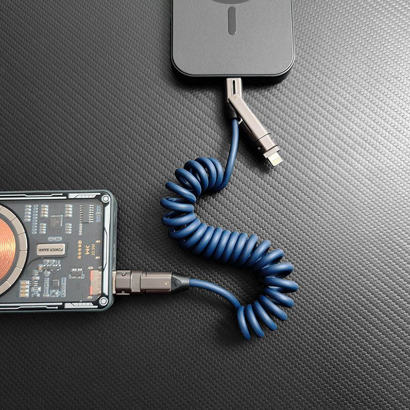 "Full-equipped Chubby" 6-in-1 240W Fast Charging Spring Cable - Image 5
