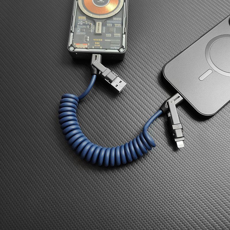 "Full-equipped Chubby" 6-in-1 240W Fast Charging Spring Cable - Image 6