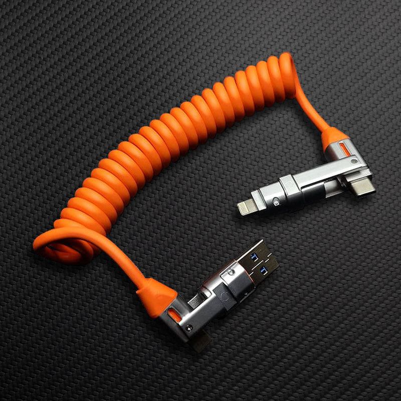 "Full-equipped Chubby" 6-in-1 240W Fast Charging Spring Cable - Image 9