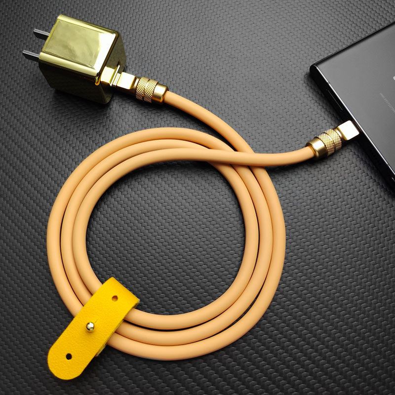"Anodized" 240W Reflective Shine Charge Cable (C+Lightning) - Image 3