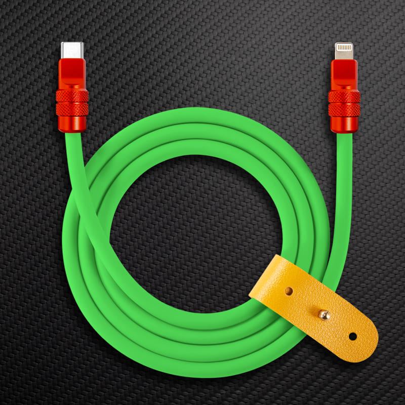 "Anodized" 240W Reflective Shine Charge Cable (C+Lightning) - Image 32