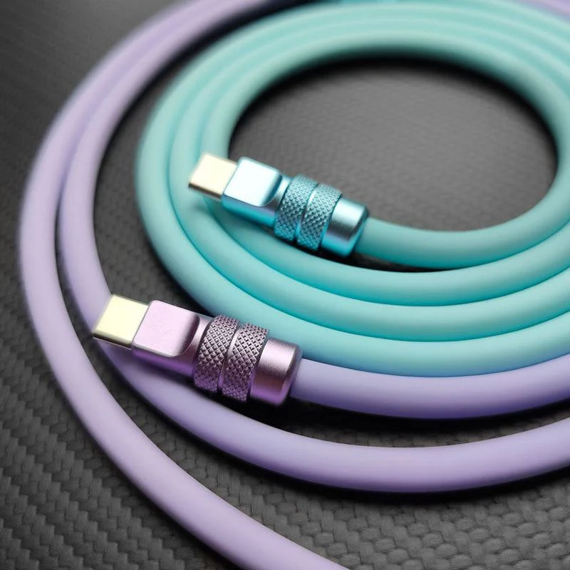 "Anodized" 240W Reflective Shine Charge Cable (C+Lightning) - Image 5