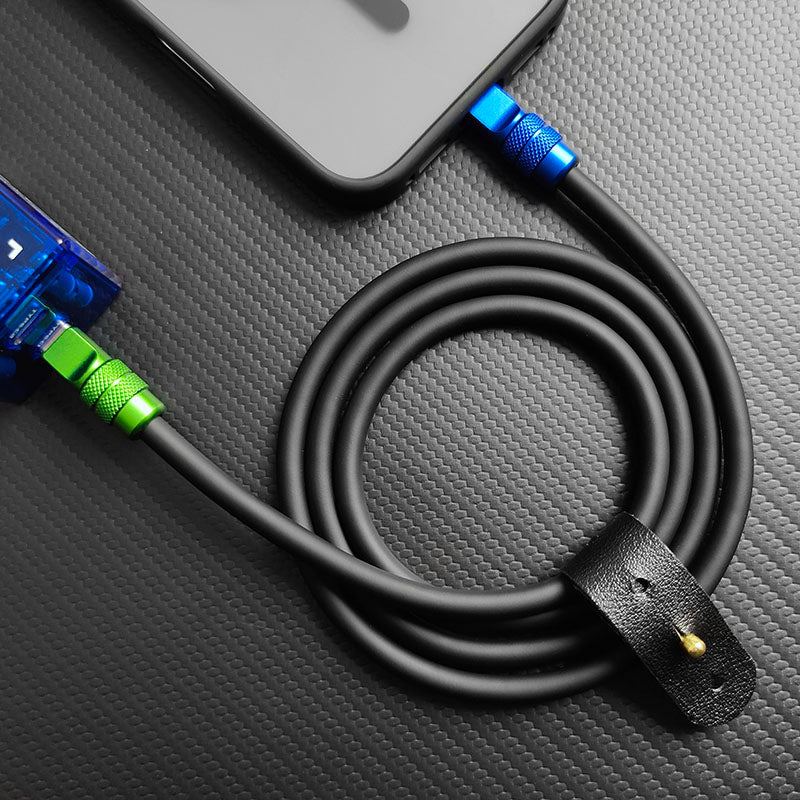 "Anodized Pro" 240W Reflective Shine Charge Cable (C+Lightning) - Image 2