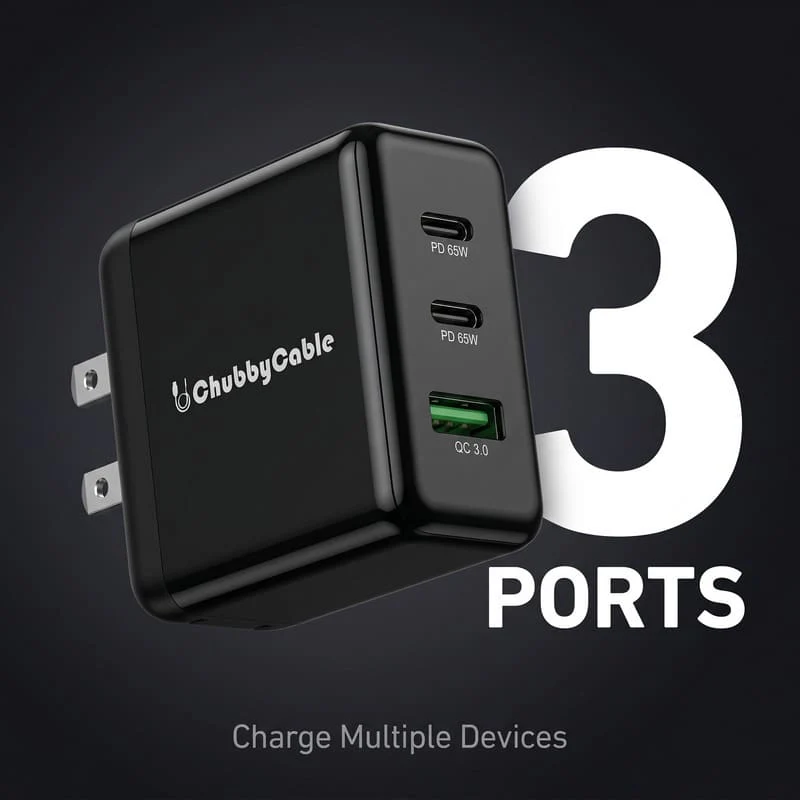 ChubbyCharge Trio – 65W 3-Port Charger - Image 3