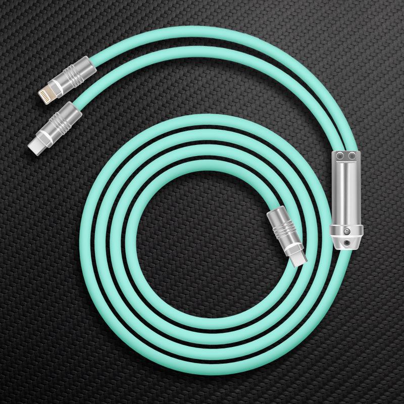 "Chubby" 2 In 1 Fast Charge Cable (C+Lightning) - Image 7