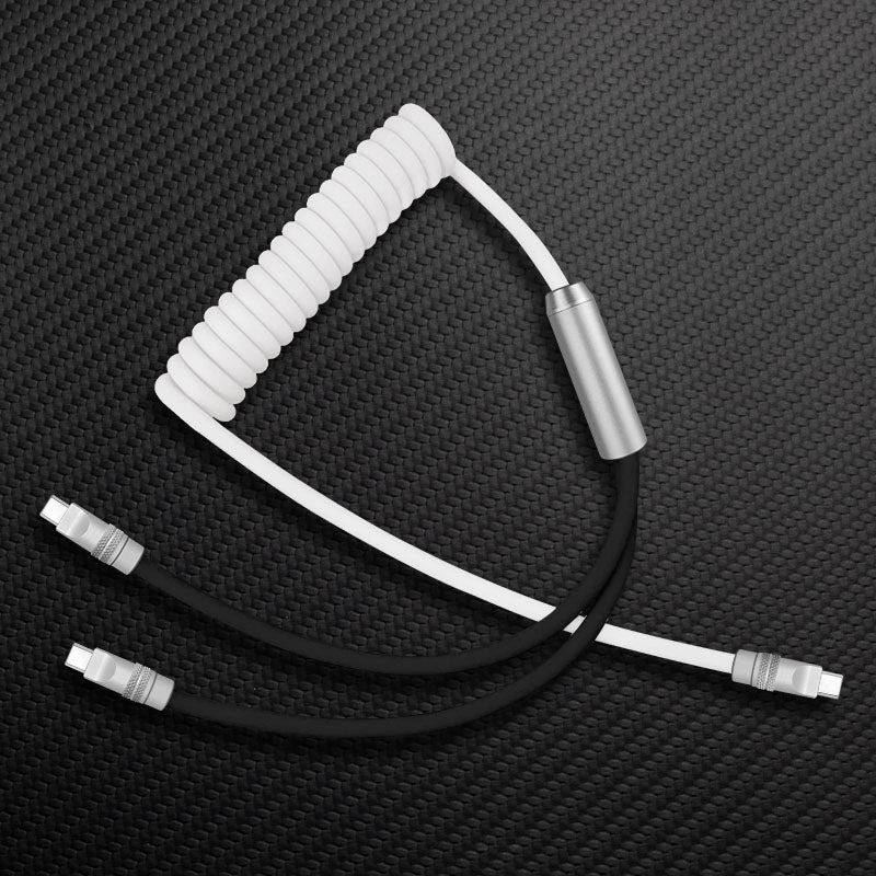 "Chubby Flex" 2 In 1 Spring ColorBlock Fast Charging Cable - Image 16