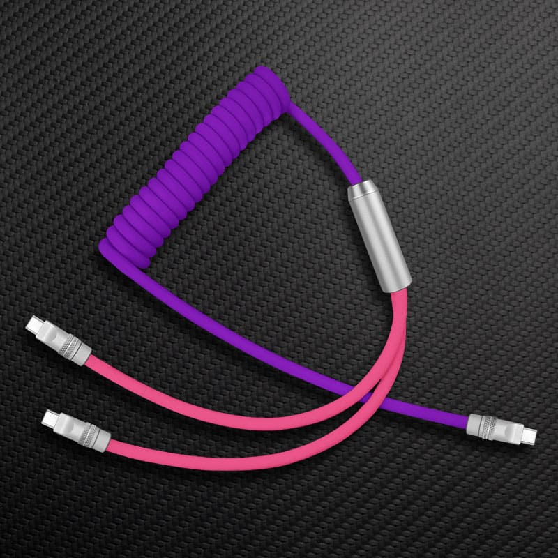"Chubby Flex" 2 In 1 Spring ColorBlock Fast Charging Cable - Image 19