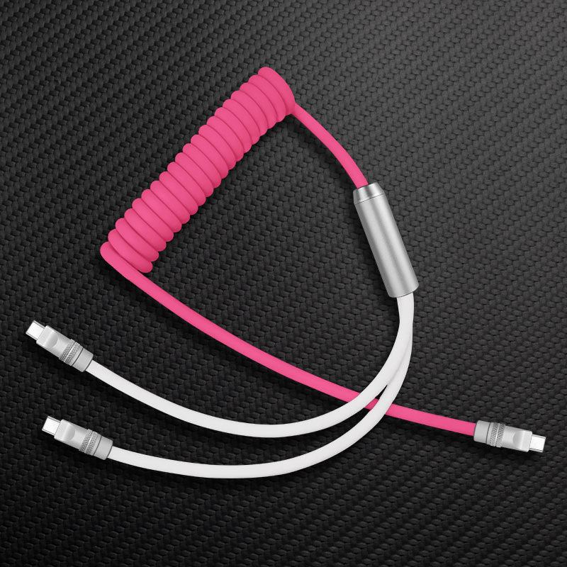 "Chubby Flex" 2 In 1 Spring ColorBlock Fast Charging Cable - Image 6