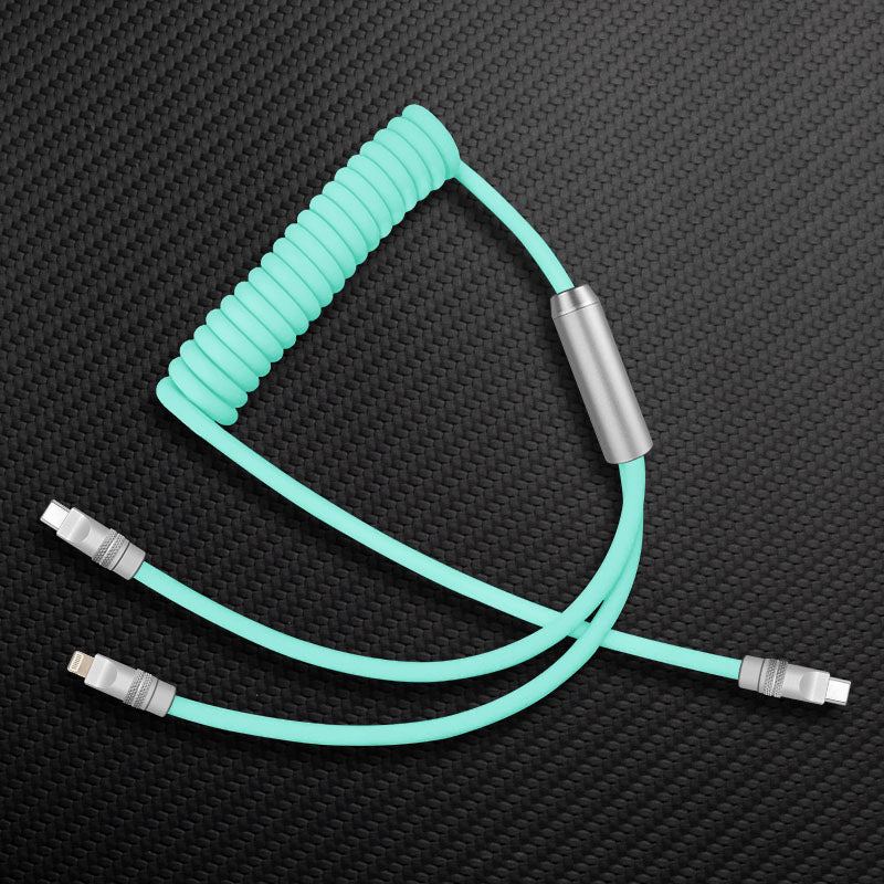 "Chubby Flex" 2 In 1 Spring Fast Charging Cable - Image 13