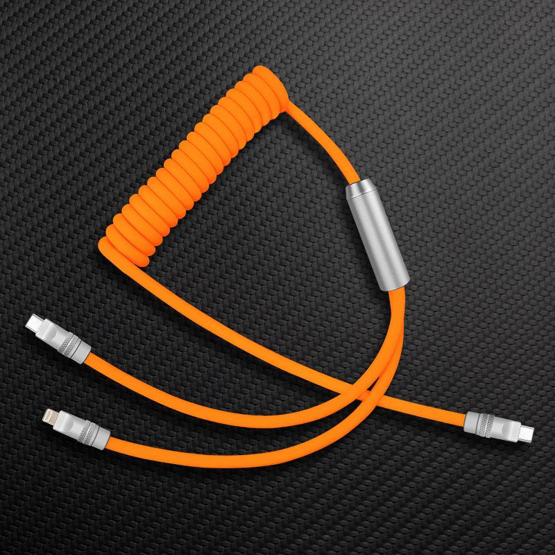 "Chubby Flex" 2 In 1 Spring Fast Charging Cable - Image 15