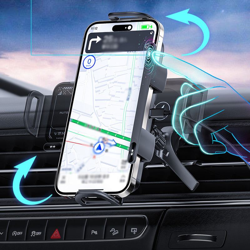 ChubbyCharge™ 15W Wireless Charging Car Mount for Phones – 90° Rotation, Stable & Adjustable - Image 10
