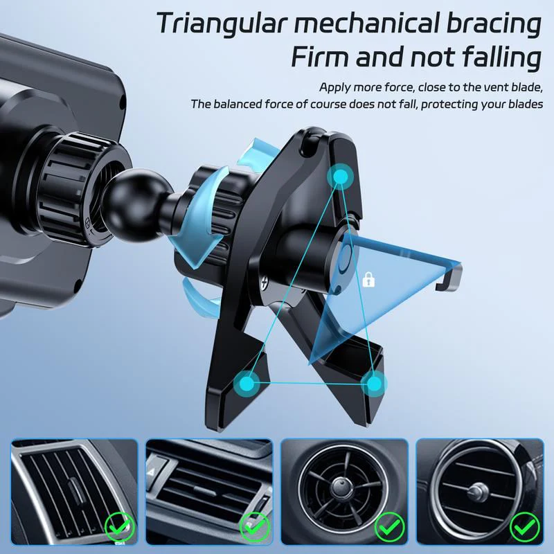 ChubbyCharge™ 15W Wireless Charging Car Mount for Phones – 90° Rotation, Stable & Adjustable - Image 2
