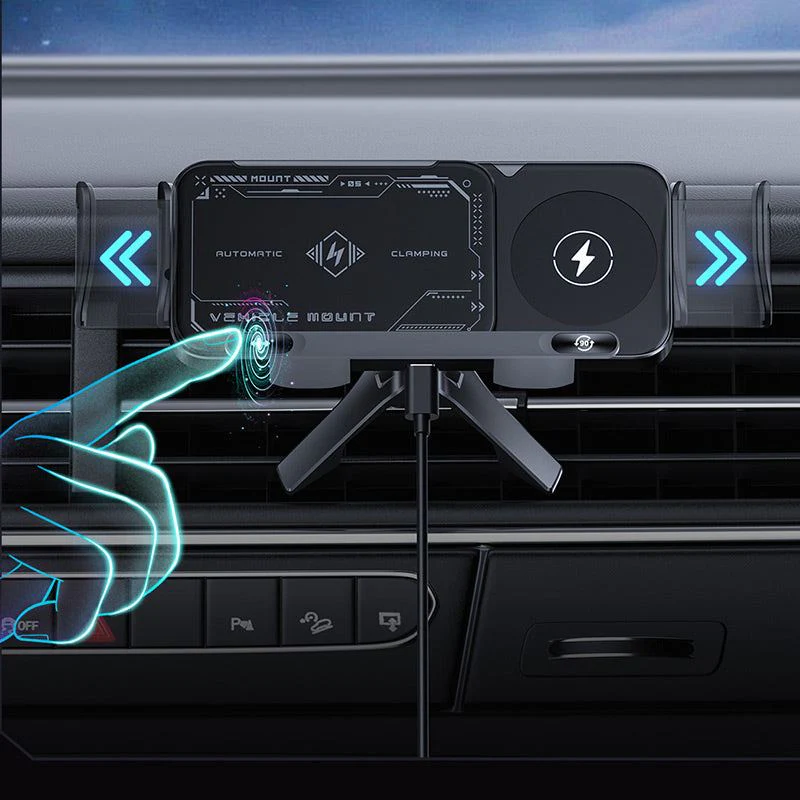 ChubbyCharge™ 15W Wireless Charging Car Mount for Phones – 90° Rotation, Stable & Adjustable - Image 9