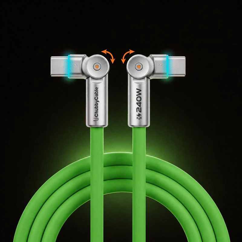 Chubby RotateX - 240W Dual 180° Rotating Fast Charging Cable With LED Light - Image 10