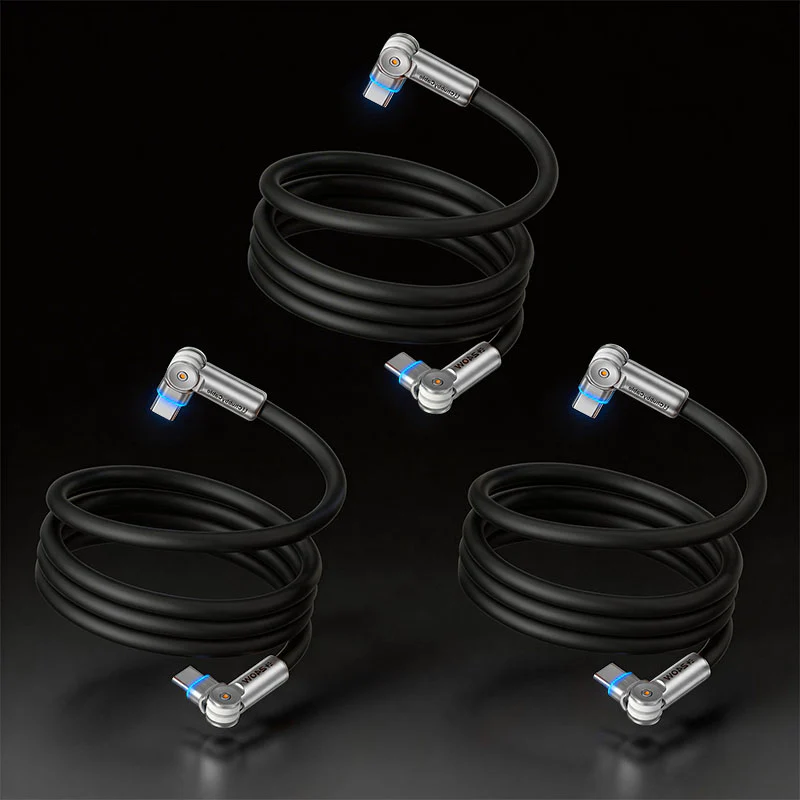 "Chubby RotateX" 240W Rotating Cable – 2-Pack / 3-Pack (Dual 180° + LED) - Image 12