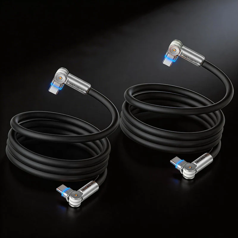 "Chubby RotateX" 240W Rotating Cable – 2-Pack / 3-Pack (Dual 180° + LED) - Image 8