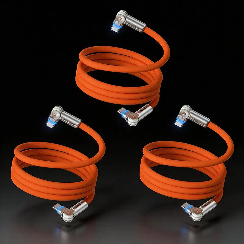 "Chubby RotateX" 240W Rotating Cable – 2-Pack / 3-Pack (Dual 180° + LED) - Image 9