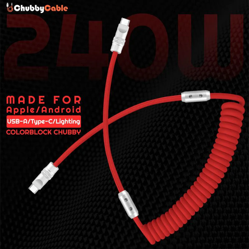 "Chubby" Spring Braided Silicone Fast Charge Cable