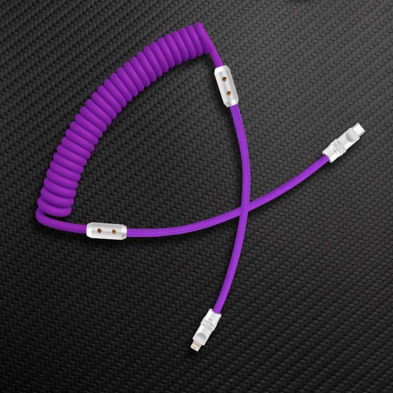 "Chubby" Spring Braided Silicone Fast Charge Cable - Image 21