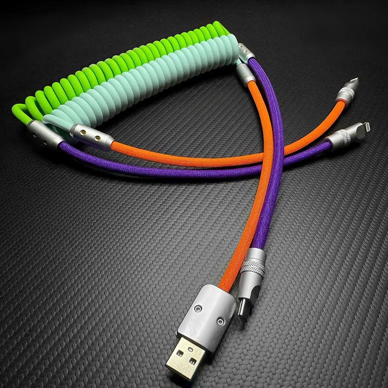 "Chubby" Spring Braided Silicone Fast Charge Cable - Image 3