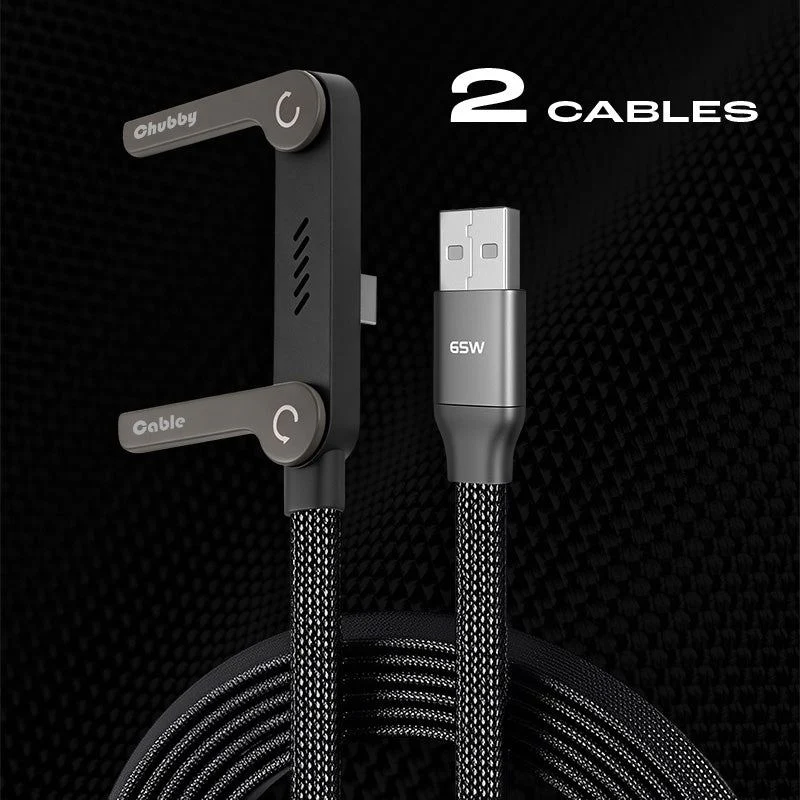 ChubbyCable StandLite™-  240W Braided Fast Charge Cable With Built-in Phone Stand - Image 11