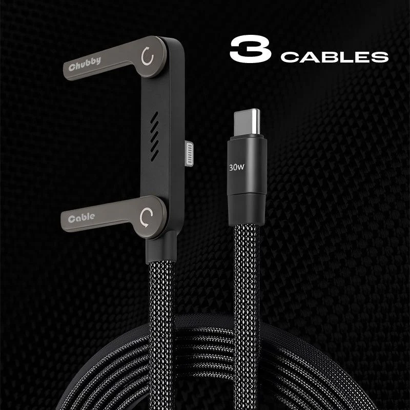 ChubbyCable StandLite™-  240W Braided Fast Charge Cable With Built-in Phone Stand - Image 15
