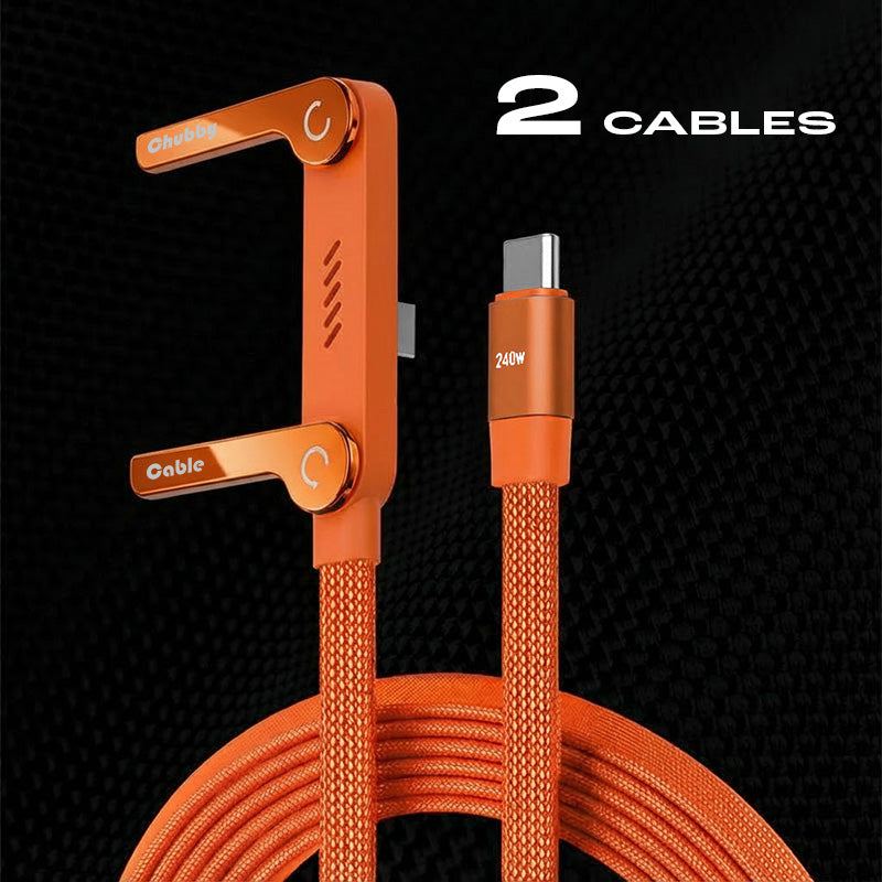 ChubbyCable StandLite™-  240W Braided Fast Charge Cable With Built-in Phone Stand - Image 17