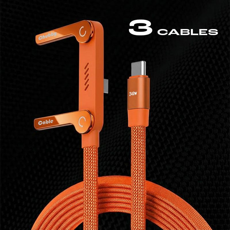 ChubbyCable StandLite™-  240W Braided Fast Charge Cable With Built-in Phone Stand - Image 18