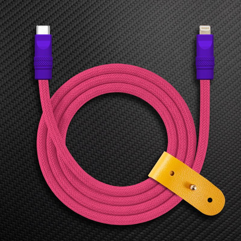 "Chubby" Vibrant Color-block Braided Charge Cable - Image 19