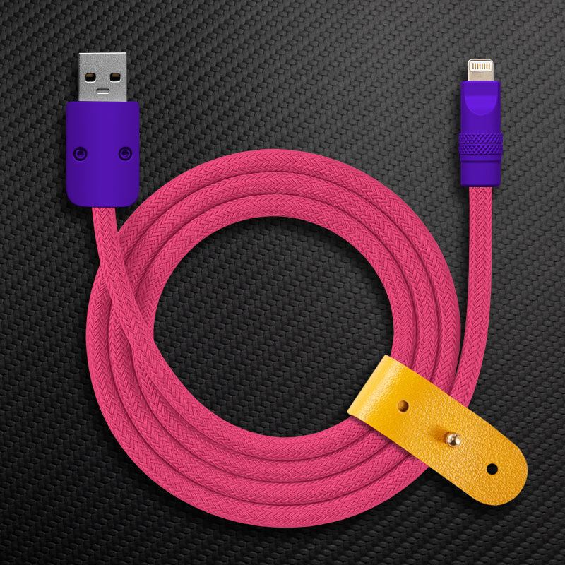 "Chubby" Vibrant Color-block Braided Charge Cable - Image 31