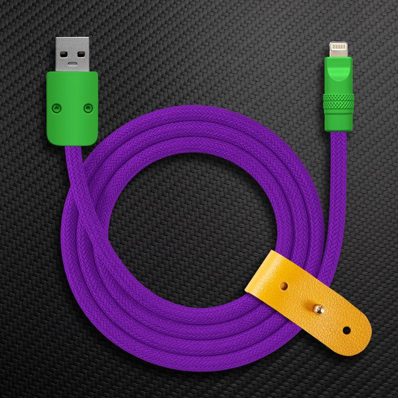 "Chubby" Vibrant Color-block Braided Charge Cable - Image 32