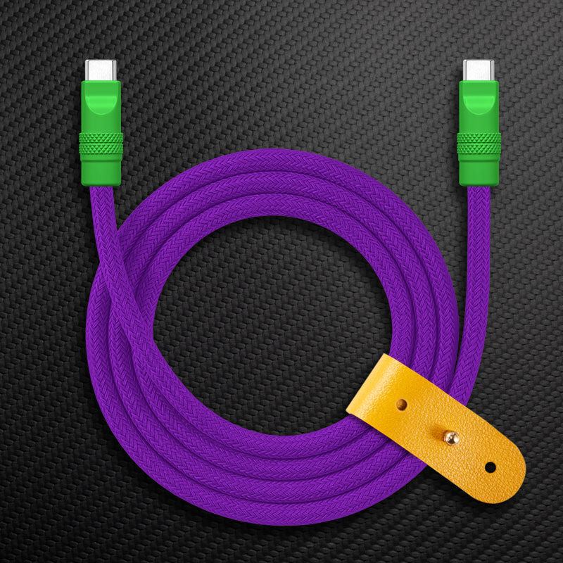 "Chubby" Vibrant Color-block Braided Charge Cable - Image 8
