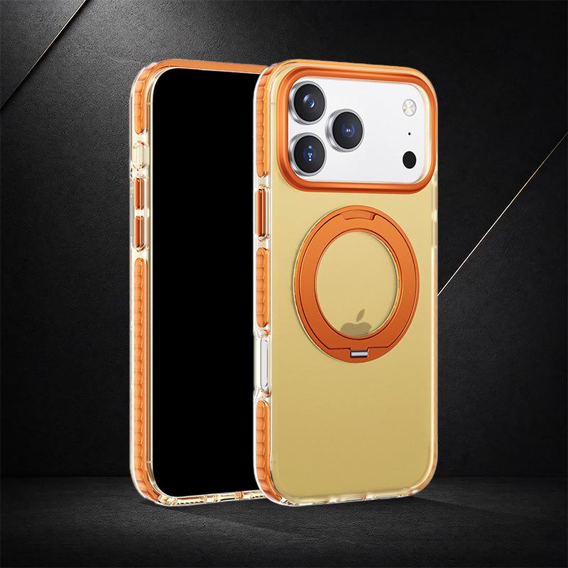 ChubbyArmor Splicing - Matte Color-Block with 360° Hidden Magnetic Stand Case For iPhone - Image 8
