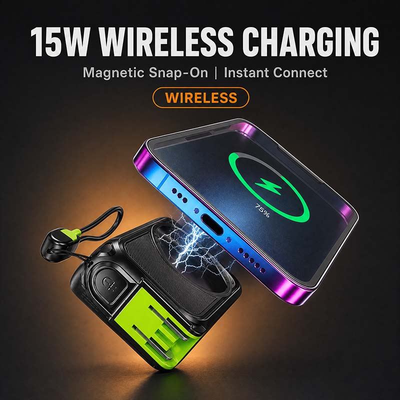 ChubbyBoost Magnetic Power Bank – 10000mAh Wireless Wall Charger - Image 3