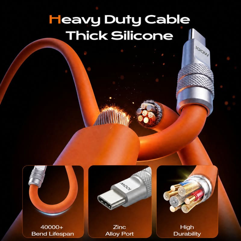 ChubbyCable Solo-Flex™ 2-In-1 USB-C Cable With In-Line Watch Charger - Image 8