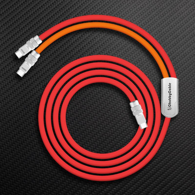ChubbyCable Duo-Flex™ 100W & 60W 2-in-1 Fast Charging & Data Transfer Cable with Soft Silicone - Image 9