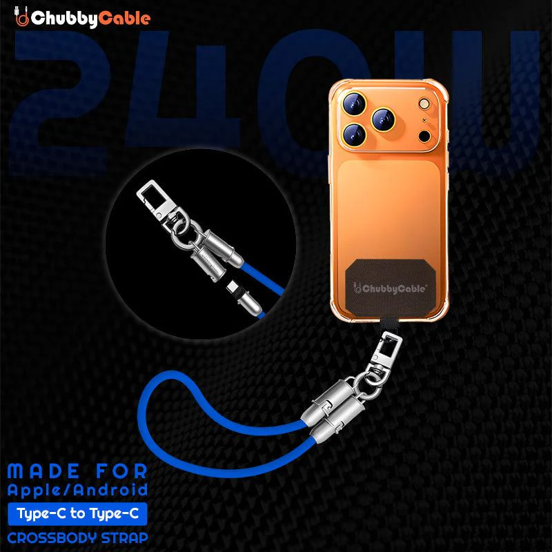 ChubbyCable Crossbody Strap - Anti-Theft Hang & Twist-to-Charge 240W LoopCharge Cable - Image 13
