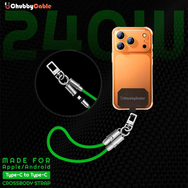 ChubbyCable Crossbody Strap - Anti-Theft Hang & Twist-to-Charge 240W LoopCharge Cable - Image 14