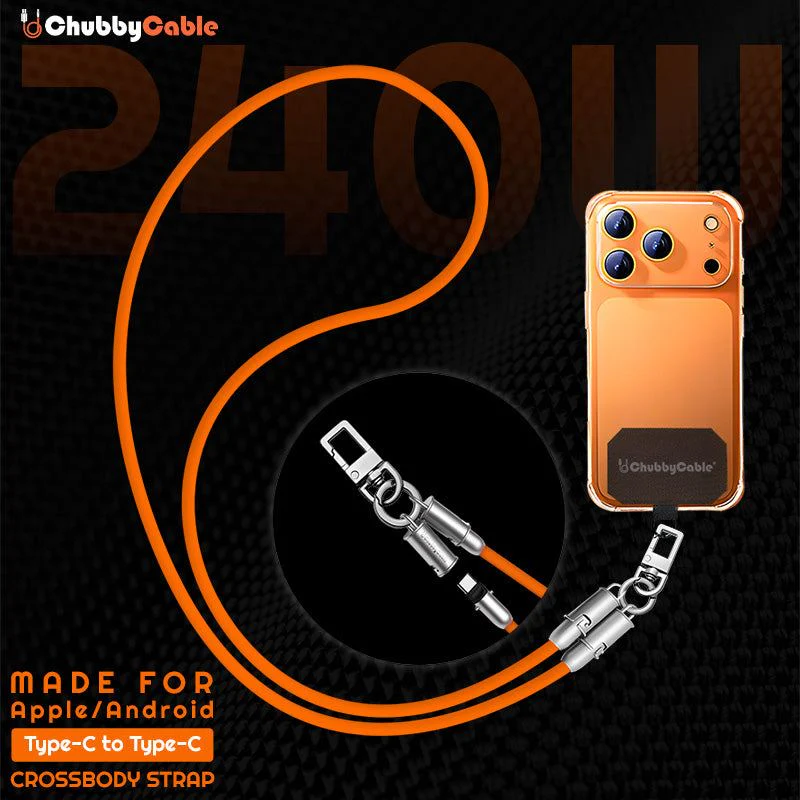 ChubbyCable Crossbody Strap - Anti-Theft Hang & Twist-to-Charge 240W LoopCharge Cable - Image 7