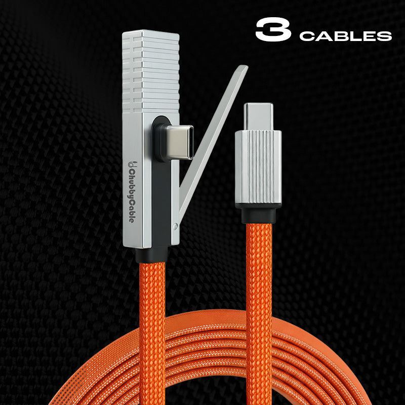 ChubbyCable StandLite™Pro - 90° 240W Fast Charge Cable with Invisible Stand & Phone Case Friendly - Image 12