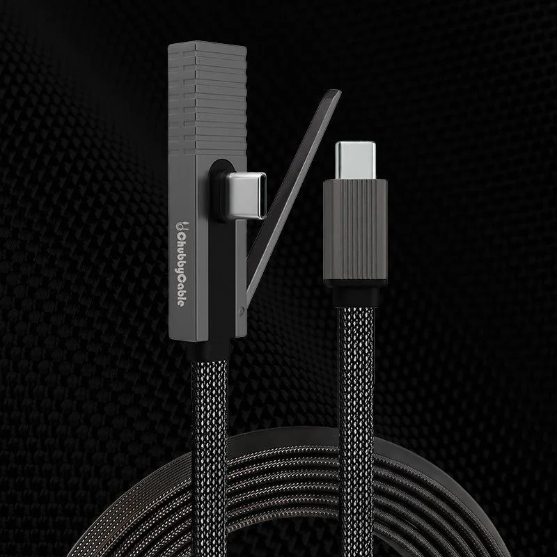 ChubbyCable StandLite™Pro - 90° 240W Fast Charge Cable with Invisible Stand & Phone Case Friendly - Image 9