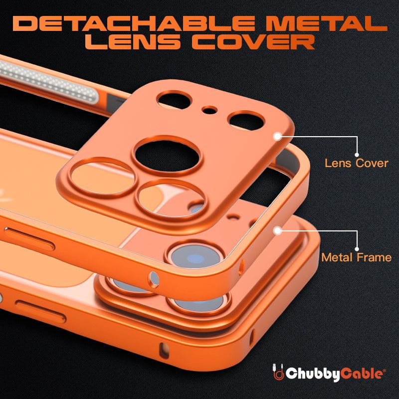 ChubbyArmor LiteGo - Ultra-Thin Metal Bumper Case With Lens Protector & GripRing Phone Stand For iPhone - Image 4