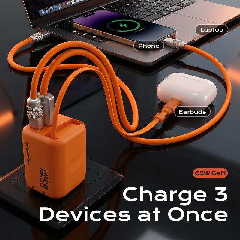 ChubbyCharge MagCore – 65W GaN Fast Charger with Built-In Retractable Cable - Image 4